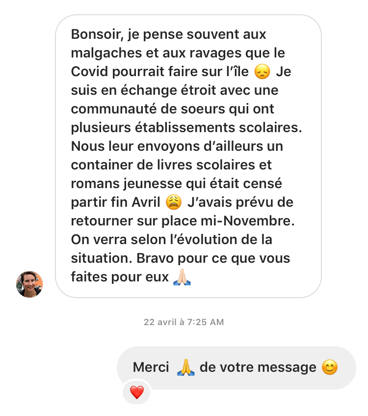 Message d'encouragement Zazany Madagascar