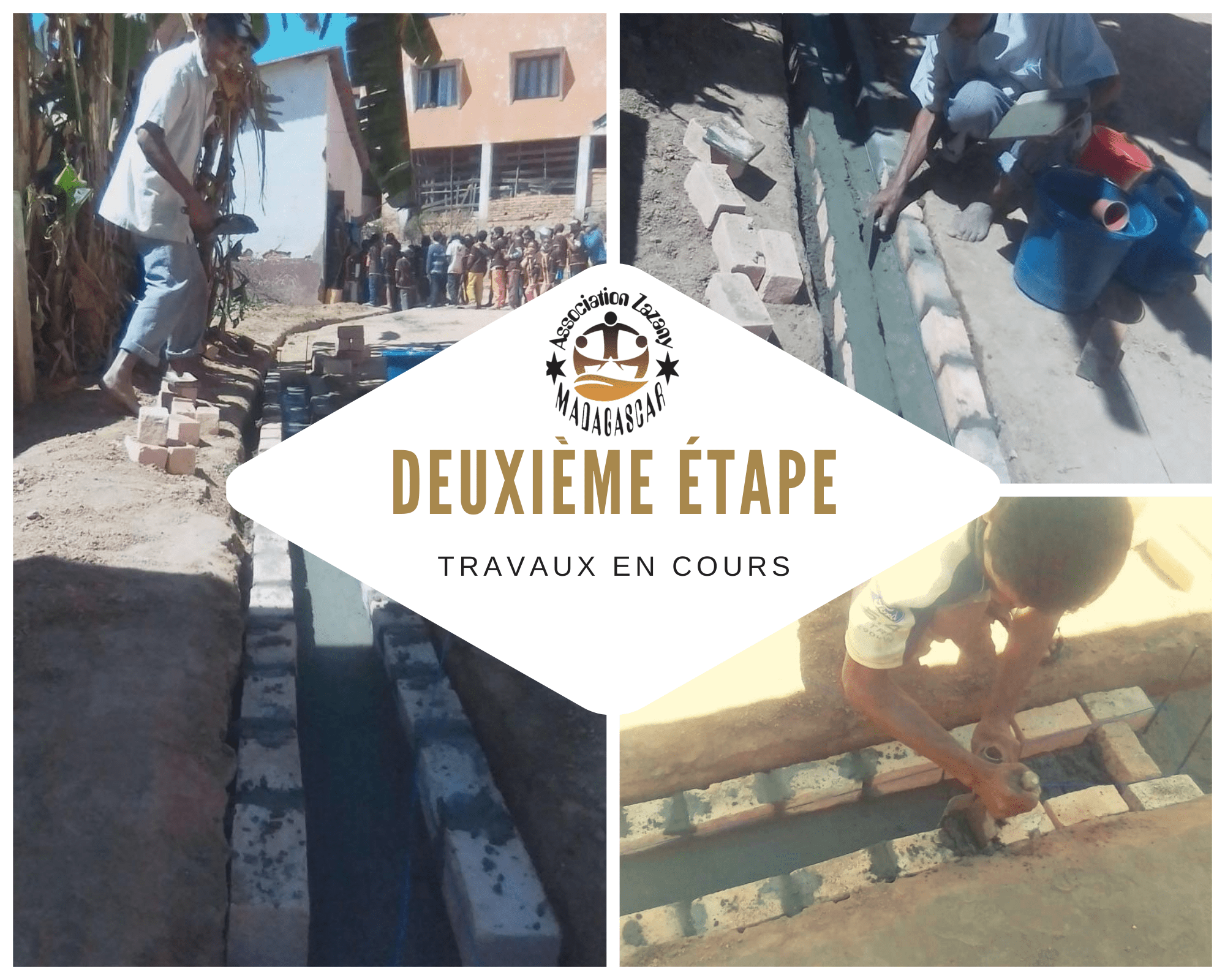 Création de canal d'évacuation d'eau - EPP Anosisoa Madagascar