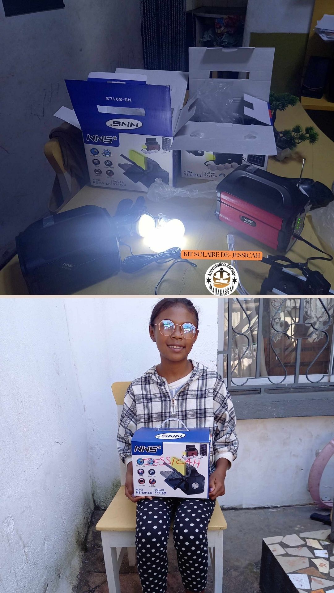 Jessicah et son kit solaire